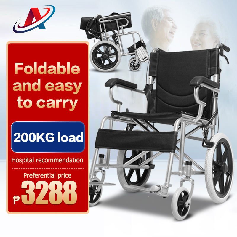 Adult Folding Wheelchair Standard Portable Heavy-duty Hand Push ...