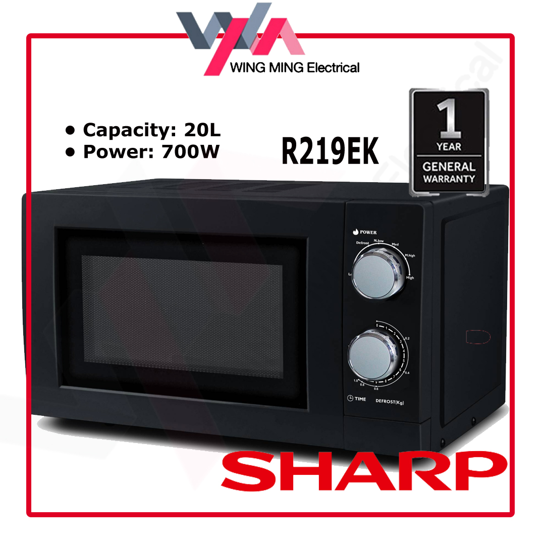 Sharp 20L Microwave Oven (R219EK) Black Color Lazada