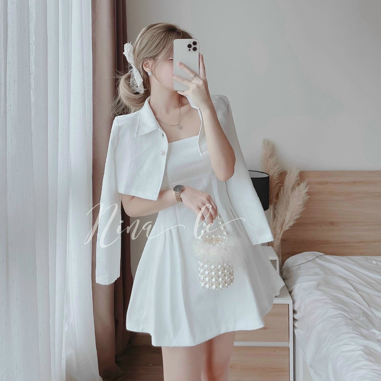 Đầm Xòe & kèm Áo Khoác (có mút) siêu hottrend