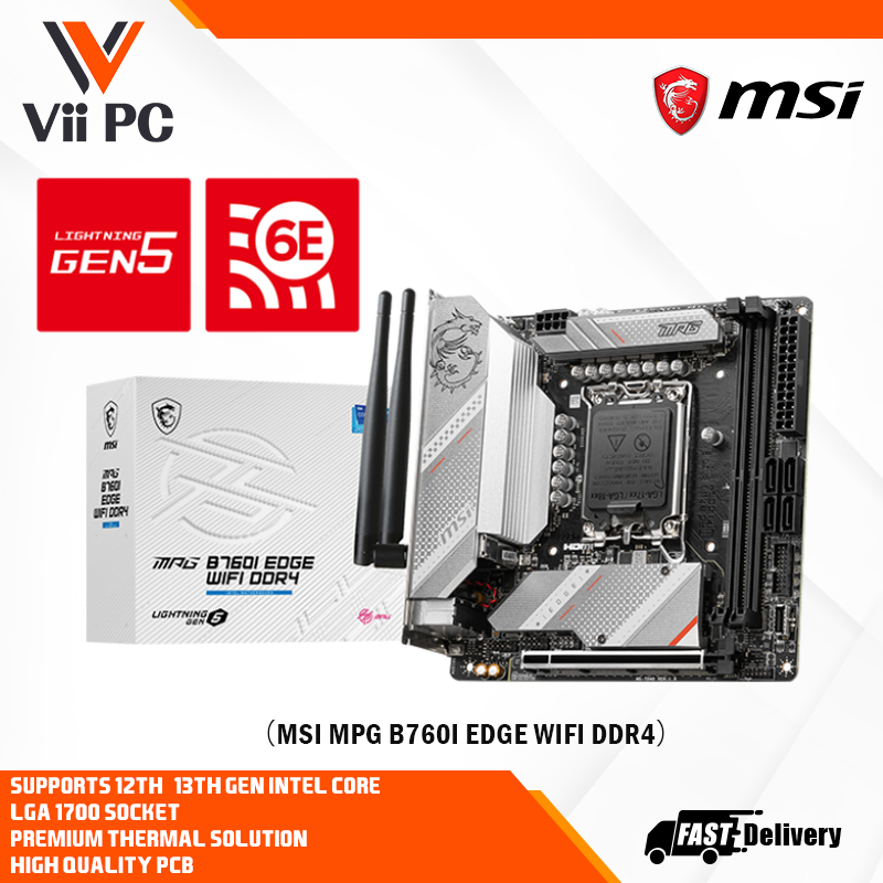 MSI MPG B760I EDGE WIFI DDR4 B760 B760 I Intel B760 LGA1700 Wi-Fi 6E ...