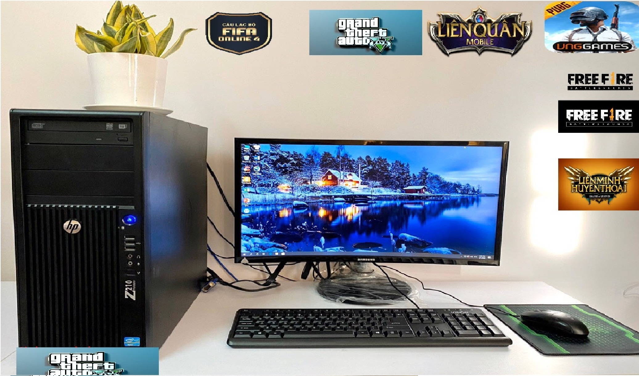 Combo Bộ máy case H61 chiến các loại game thanh lý văn phòng