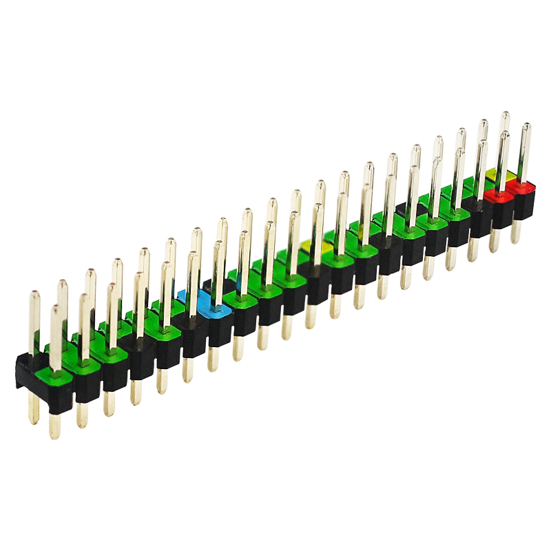 Raspberry Pi Zero 2 W 2x20-pin Strip Dual Male Header, multicolour Stacking Header / Extender for Raspberry Pi Zero, Pi0 w, 2w