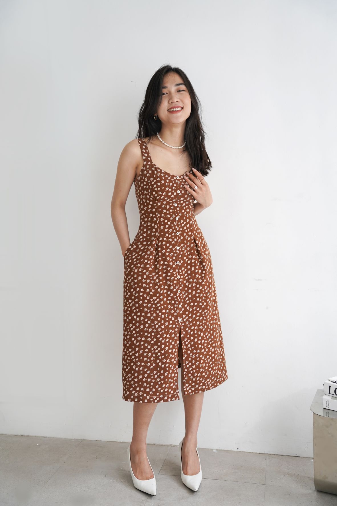De Leah - Đầm Hoa 2 Dây - Thời Trang Thiết Kế