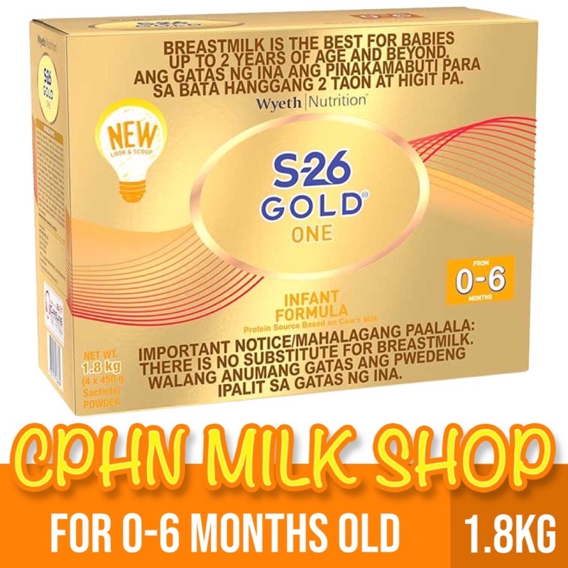 S26, Gold® One Infant Formula For 06 Months Bag In Box Watsons