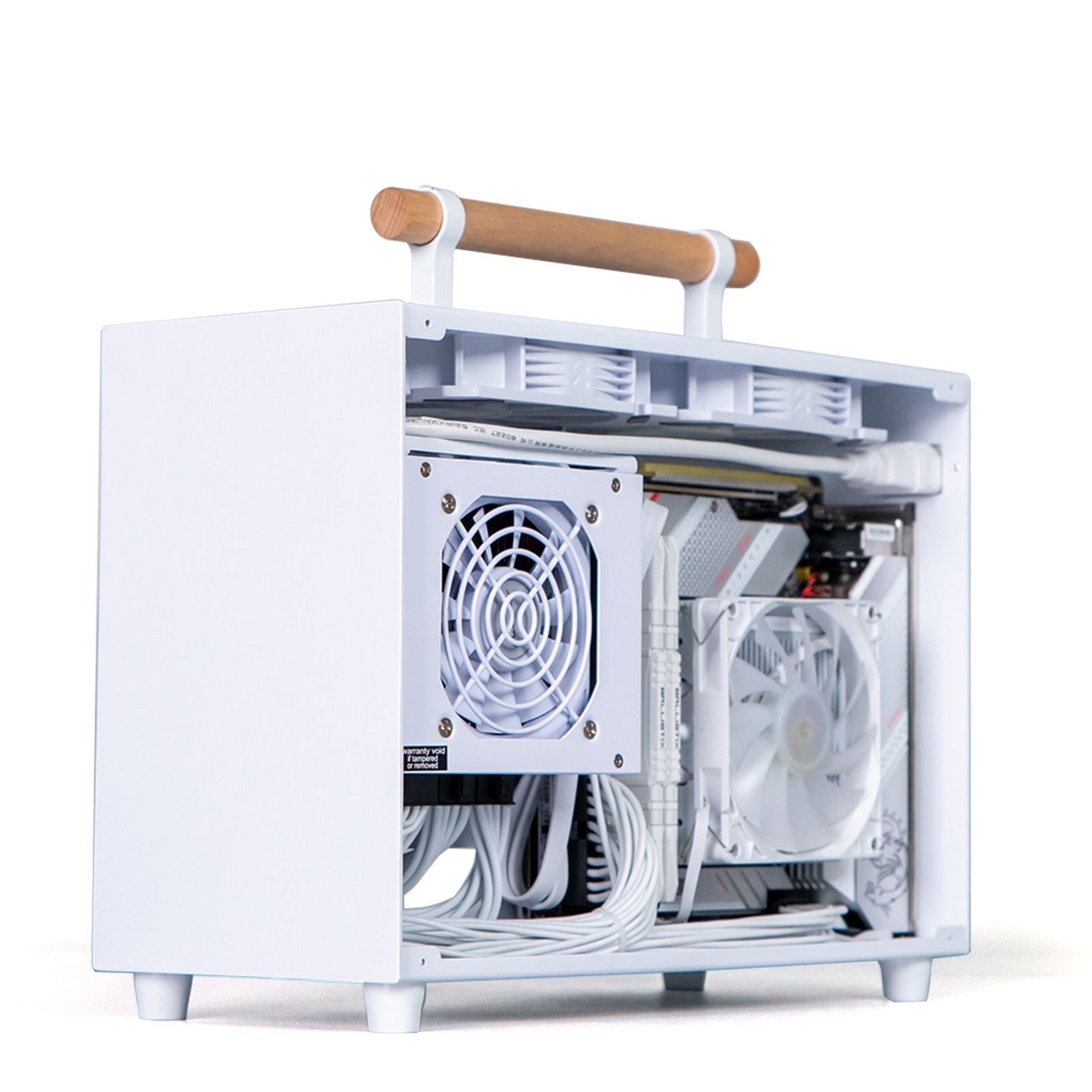 Xách tay máy tính nhỏ trường hợp nhôm nhỏ gọn PC trường hợp vỏ máy tính để bàn 308mm Card đồ họa mini-Bo mạch chủ ITX SFX cung cấp điện