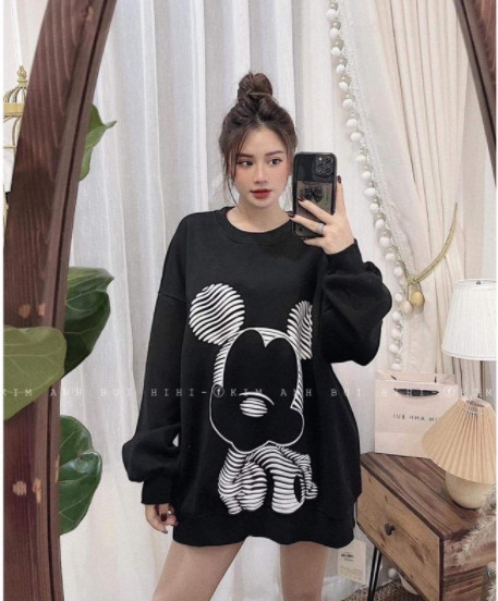 Áo sweart nỉ chuột HT1 CHO NỮ SIÊU ĐẸP/