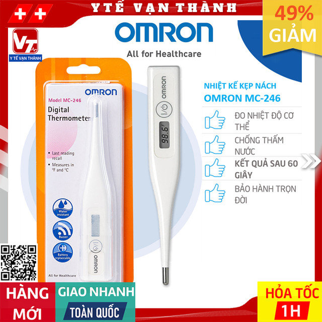 ✅ Nhiệt Kế Điện Tử Kẹp Nách Omron MC246 (MC-246) | BẢO HÀNH TRỌN ĐỜI -VT0144 - Y Tế Vạn Thành