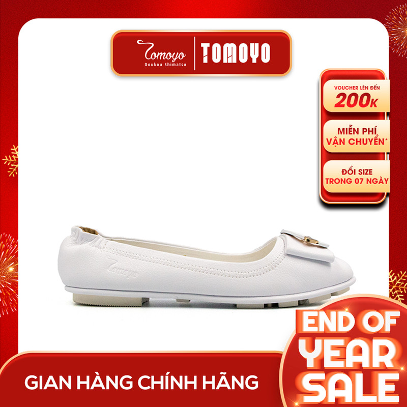 SIÊU SALE 6.6 | Giảm 30% đơn 199k - Giày Búp Bê Phối Khoá Da Micro Siêu Nhẹ Tomoyo TMW32107