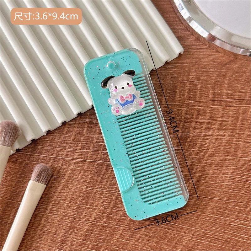 Lược Mini Gấp Gọn Đính Charm Thú Siêu Cute