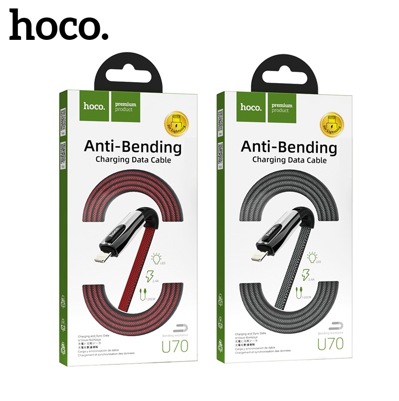 Cáp Sạc Nhanh 2.4A Hoco U70 Cổng Lightning Cho Iphone