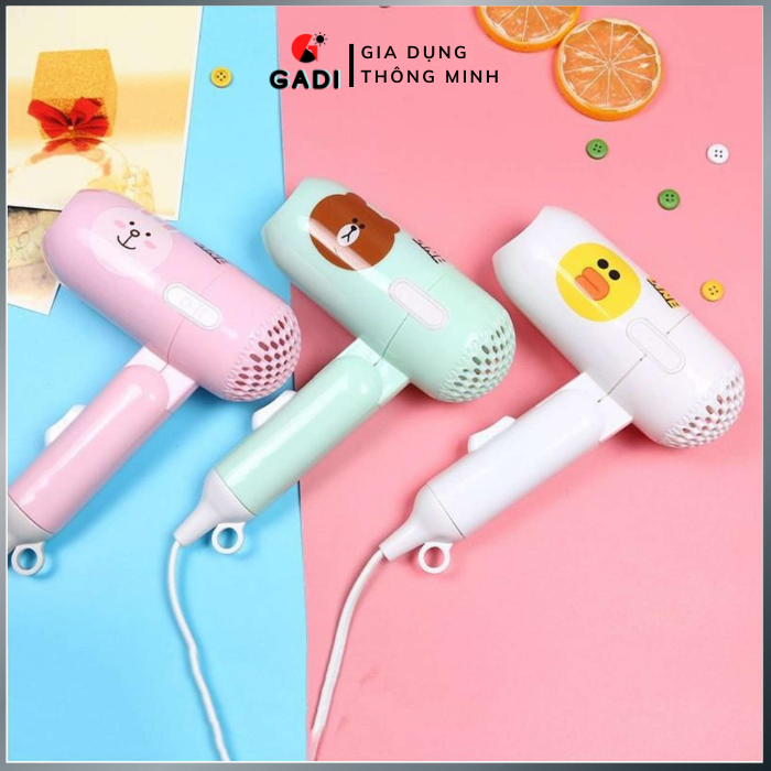 Máy Sấy Tóc Mini Hình Thú Gấp Gọn Dễ Thương