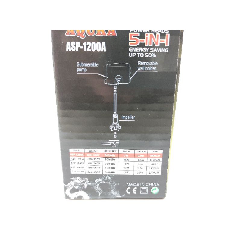 Pompa aquarium AQURA ASP 1200A