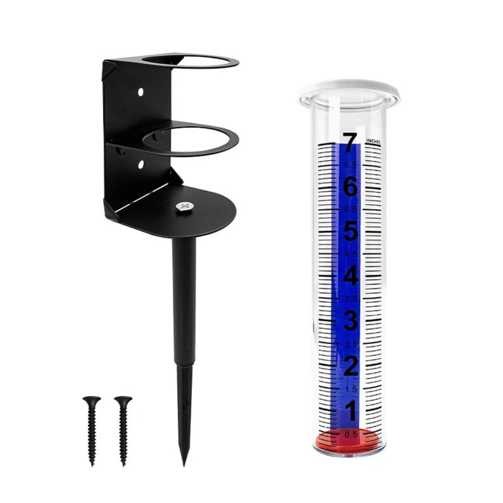 Rainfall Level Device Measuring Device Transparent Outdoor Rain Gauge Removable Adjustable ...