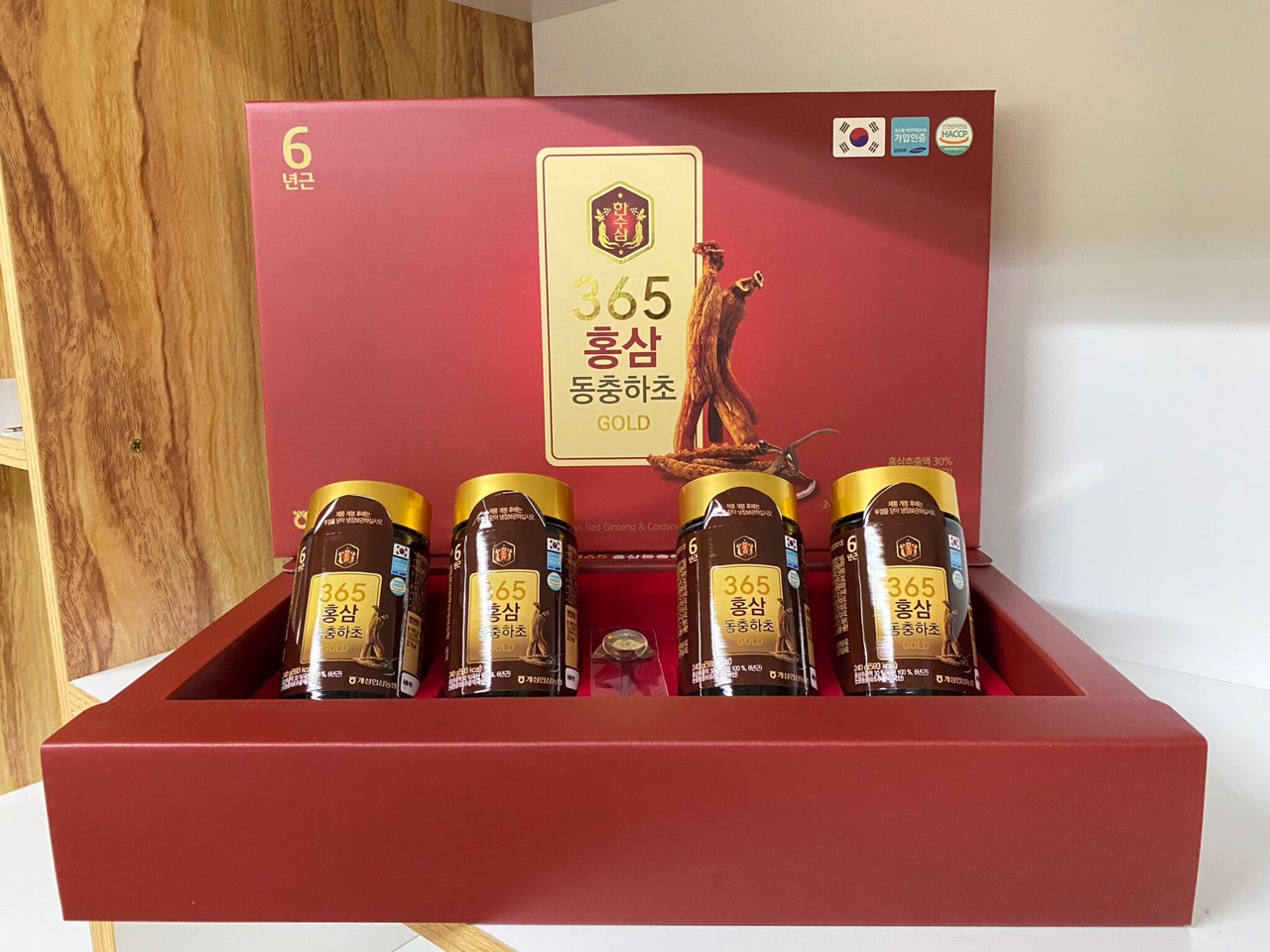 Cao hồng sâm đông trùng hạ thảo 365 Hàn quốc 4 lọ x 240g - Rất tốt cho người mới ốm dậy, cơ thể hay mệt mỏi