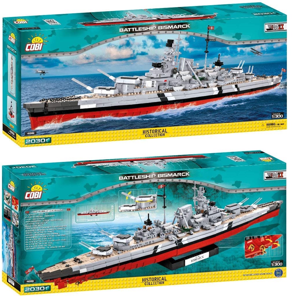 READY STOCK} COBI Historical Collection Bismarck Battleship 1:300