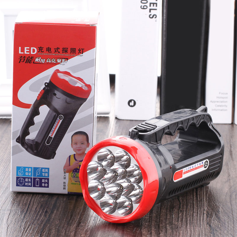LIZARD LED rechargeable flashlight outdoor strong light searchlight holding emergency light elderly plastic torch