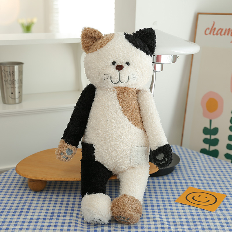 Cat doll doll children sleep with long pillow cute little cat plush toy girl gift.