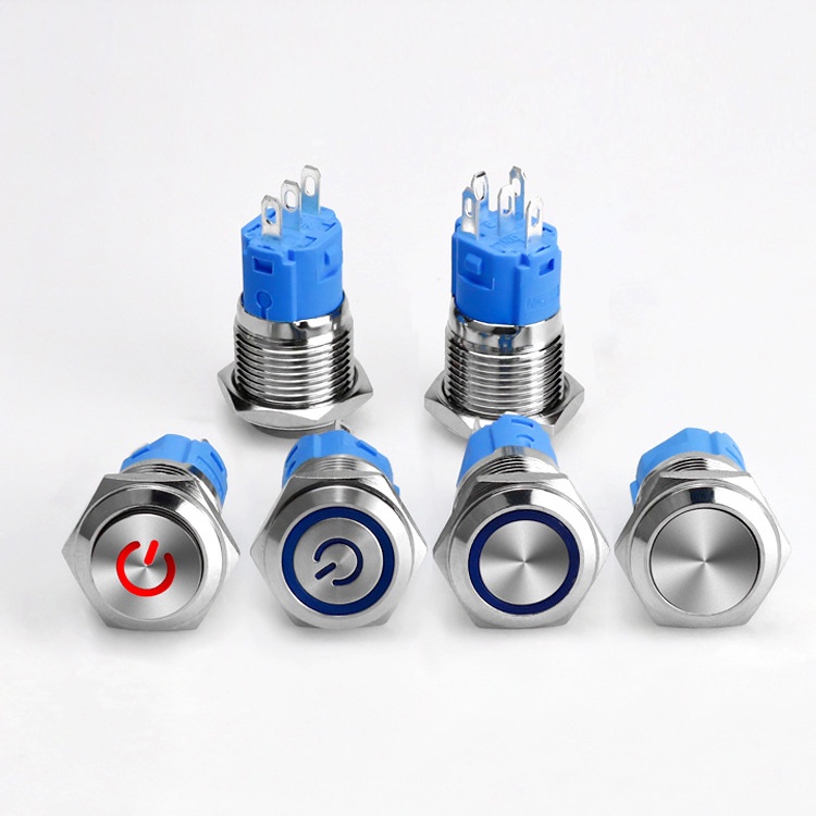 Nút nhấn nhả, Nhấn giữ khóa LED 16mm (3V-24V)