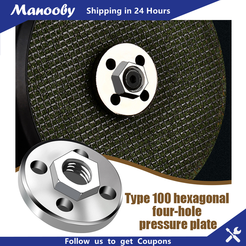 Manooby lục giác đai ốc có đế cho đĩa máy xay góc thay đổi nhanh chóng đai ốc có đế khóa cho loại 100 Máy xay góc dụng cụ điện phụ kiện