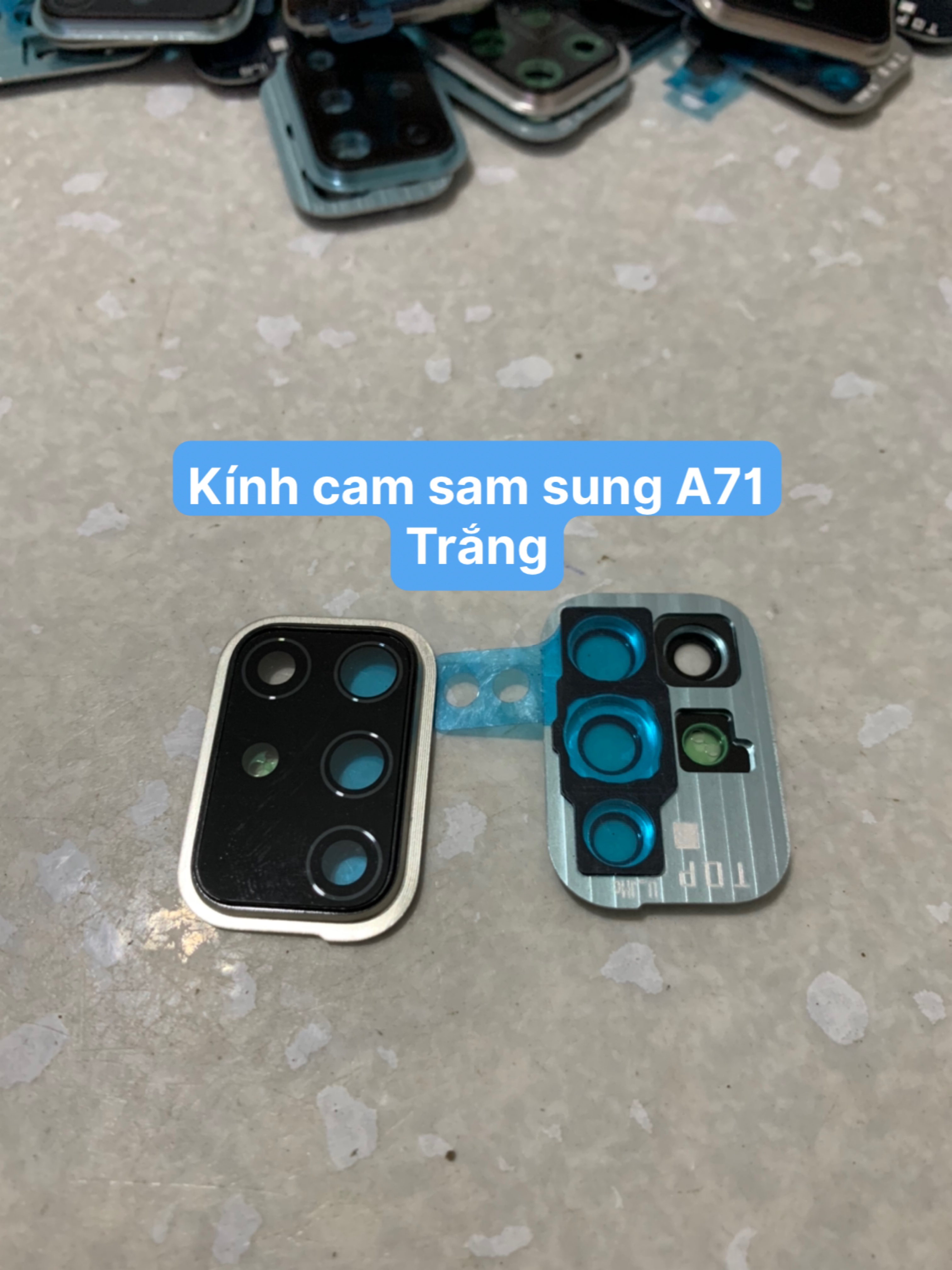 kính camera samsung A71 (gồm kính và vành cam) / Kính camera rời A71