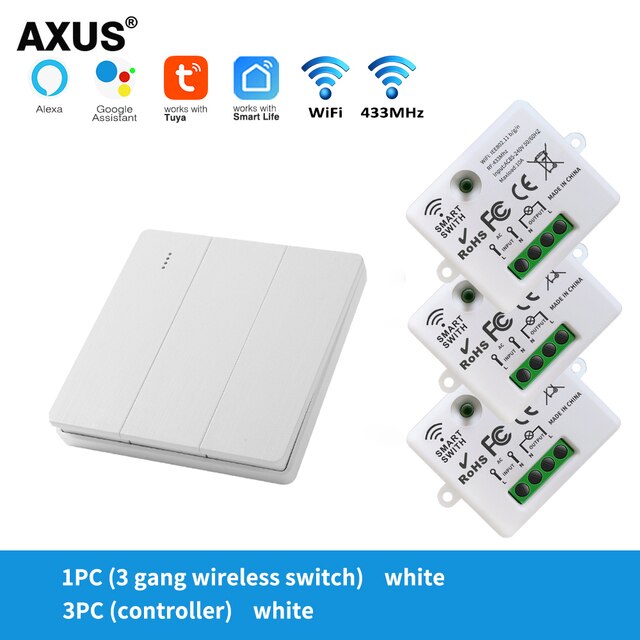 WIFI Mini Module Tuya Smart Light Switch Relay Module 433MHz Wall Panel