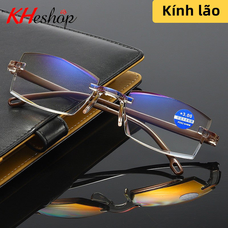 Kính đọc sách nam nữ kính có độ viễn gọng nhựa siêu bền  nhẹ và dẻo độ từ 1.0 - 4.0 mã Y803 tròng nâu. - kheshop