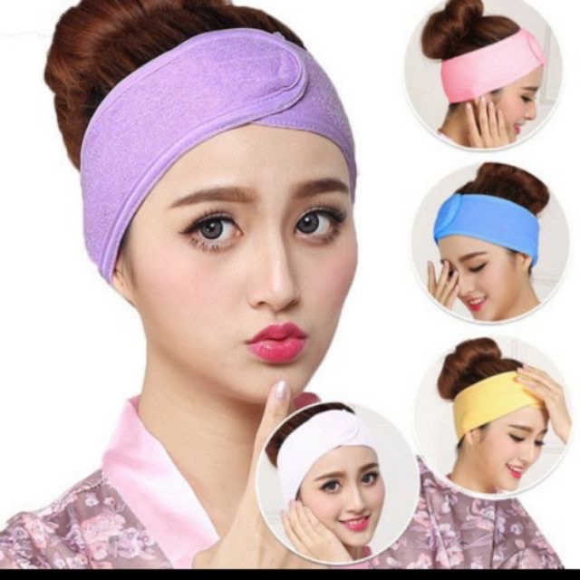 Băng đô quấn tóc quấn đầu vải mềm đủ màu chuyên dùng trong spa