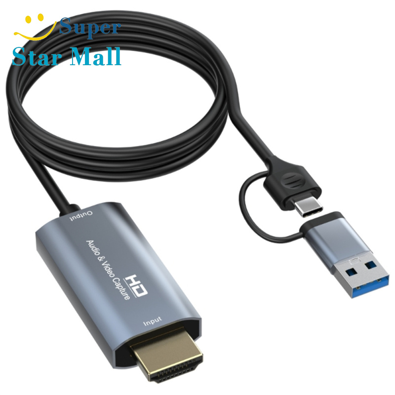 Video capture card 4k hd multimedia interface to usb/usb c capture card 1080p hd live record video audio grabber