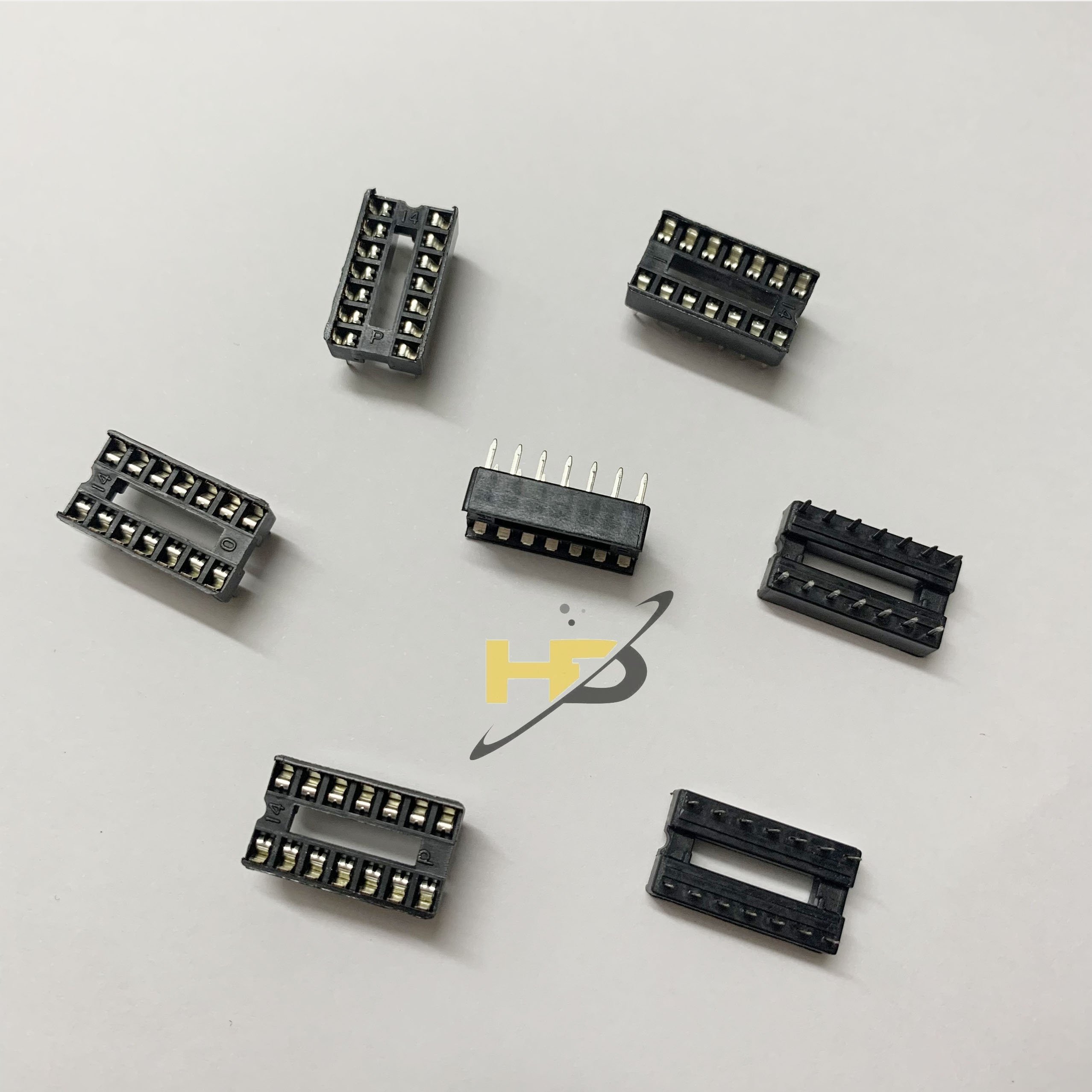 Bộ 20 Chiếc Đế IC 14 Chân - IC Socket 14 Pin DIP-14 Bản Dẹt (Mới)