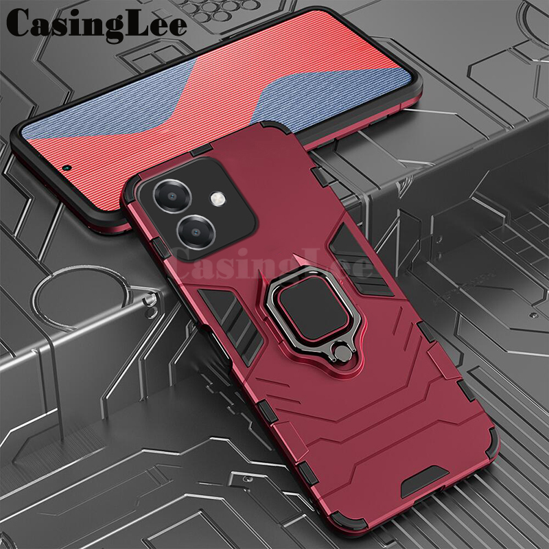For OPPO A5i Case Shockproof Armor Stand with Holder Car adsorb Ring For OPPO A5i Back cover Phone Cases.