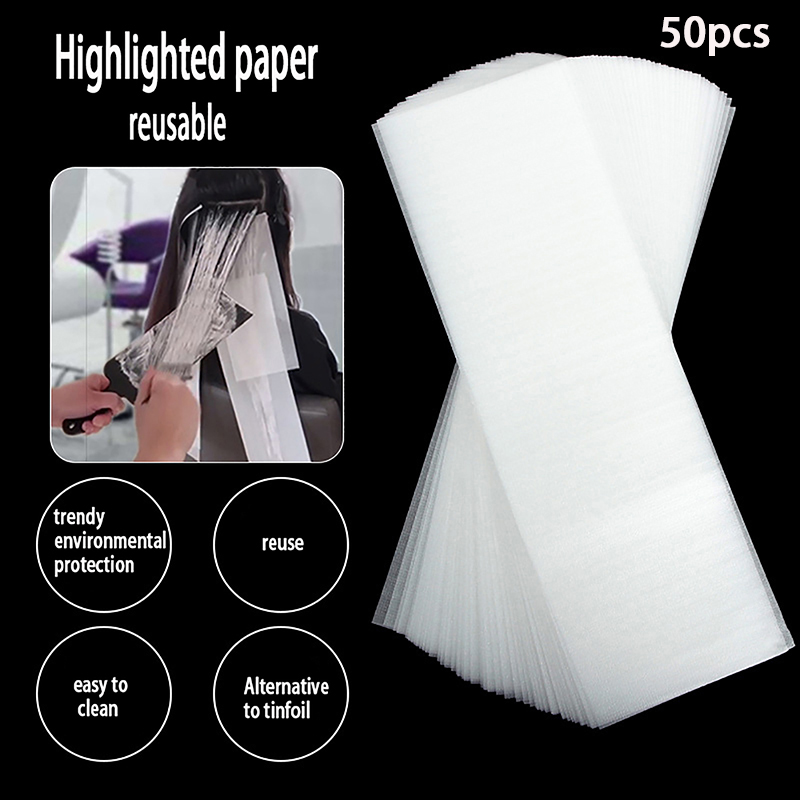 50x Reusable Hair Dye Isolation Paper Highlight Separating Sheet Barber Paper Luolong