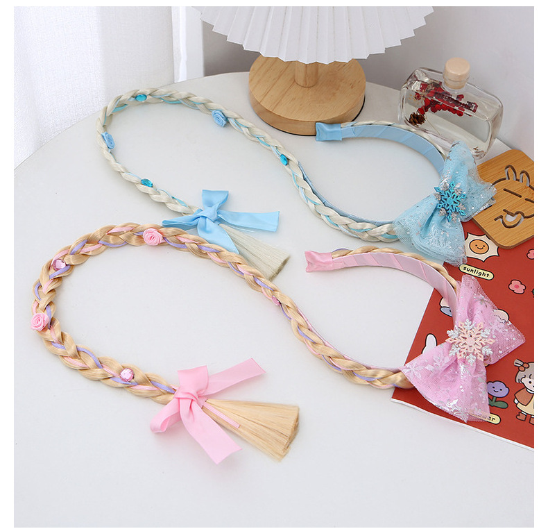 Bờm tóc giả Elsa gắn vương miện cho bé