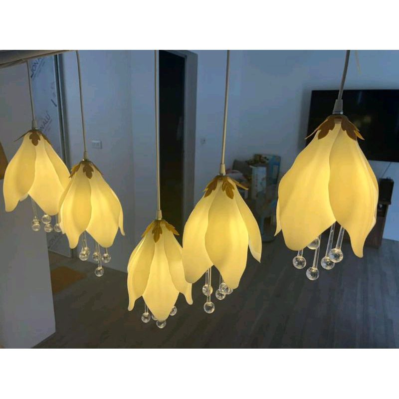 Đèn Hoa Trang Trí Thả 5 Bông Lan Mẫu Chuẩn Đẹp