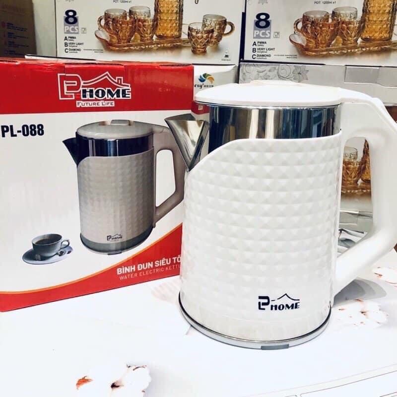 Ấm đun siêu tốc PL HOME PL 2L-Ấm siêu tốc tiết kiệm thời gian, diện tích cho gian bếp, bình đun siêu tốc