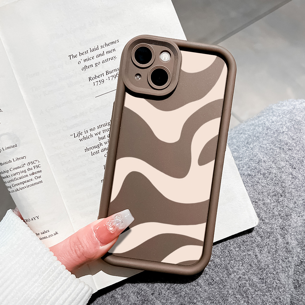 UCUC for Redmi 14C Back Cover Black White Stripes Ladder Camera Soft Rubber Protection Phone Case. 