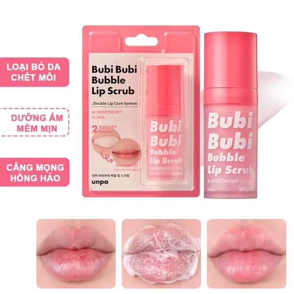 [Cam kết chính hãng] Tẩy Tế Bào Chết Sủi Bọt Cho Môi Unpa Bubi Bubi Bubble Lip Scrub 10ml - tẩy da chết cho môi, cấp ẩm môi thumbnail