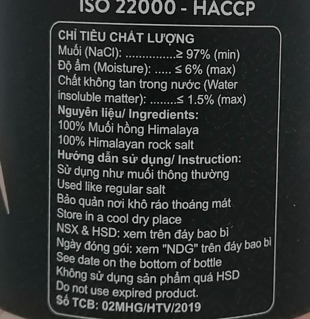 [Hộp nhỏ 200g – MỊN] Muối hồng [Pakistan] VIPEP Hymalayan Pink Salt (bph-hk)