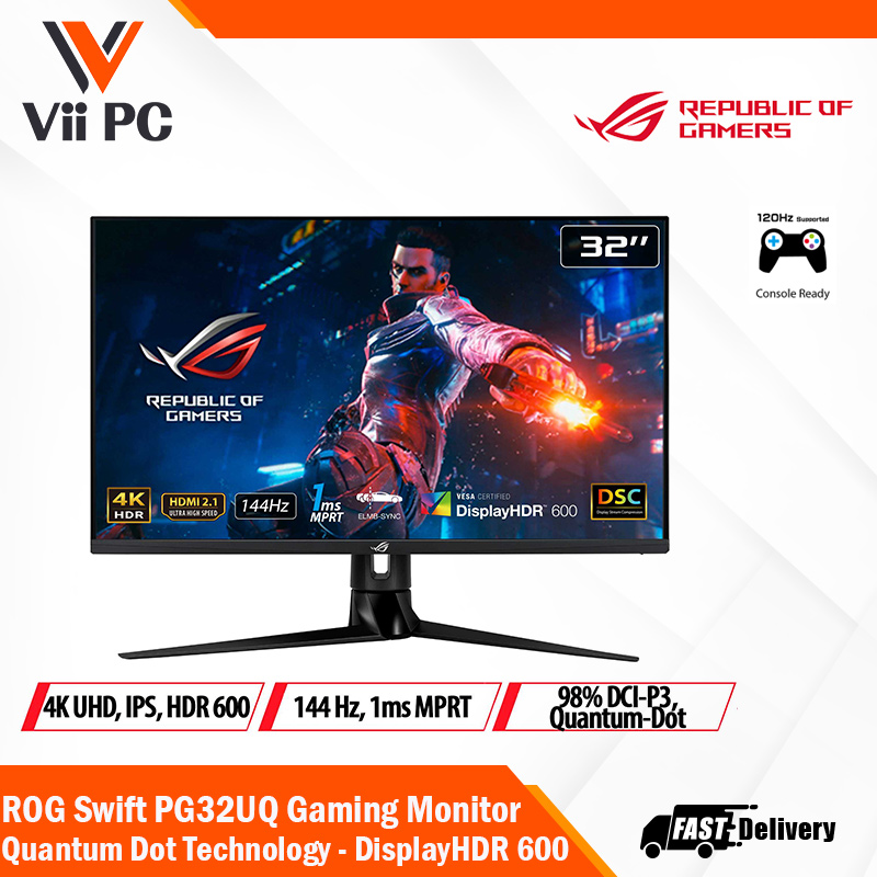 ASUS ROG Swift PG32UQ, 32 inch 4K HDR 144Hz DSC HDMI Gaming