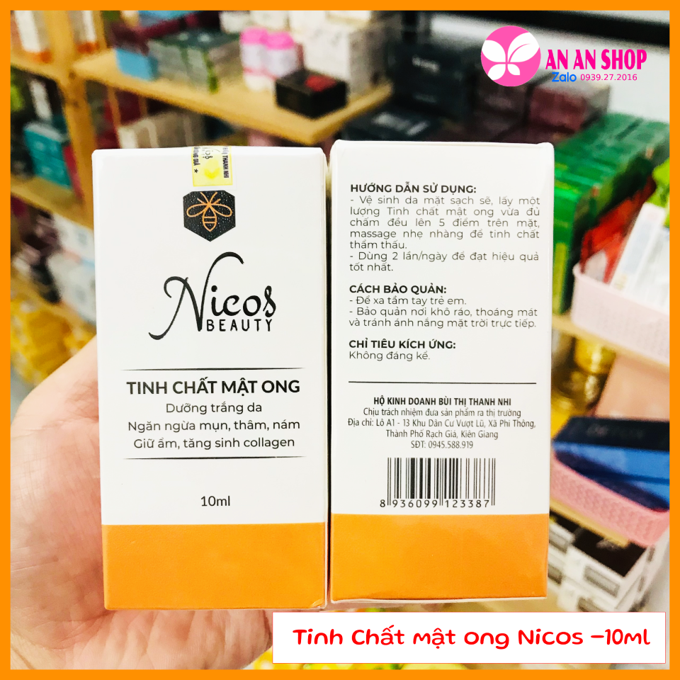 Tinh Chất Mật Ong Nicos 10ml - Serum mật ong Nicos Thanh Nhi chính hãng