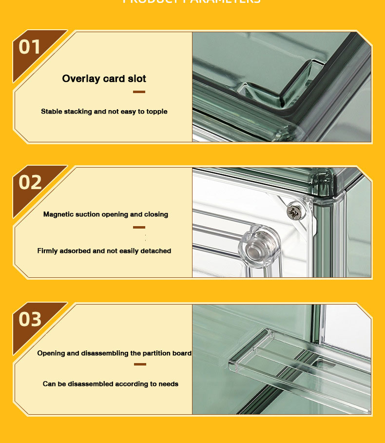 Blind box storage display shelf, desktop transparent dustproof acrylic storage cabinet figure display box