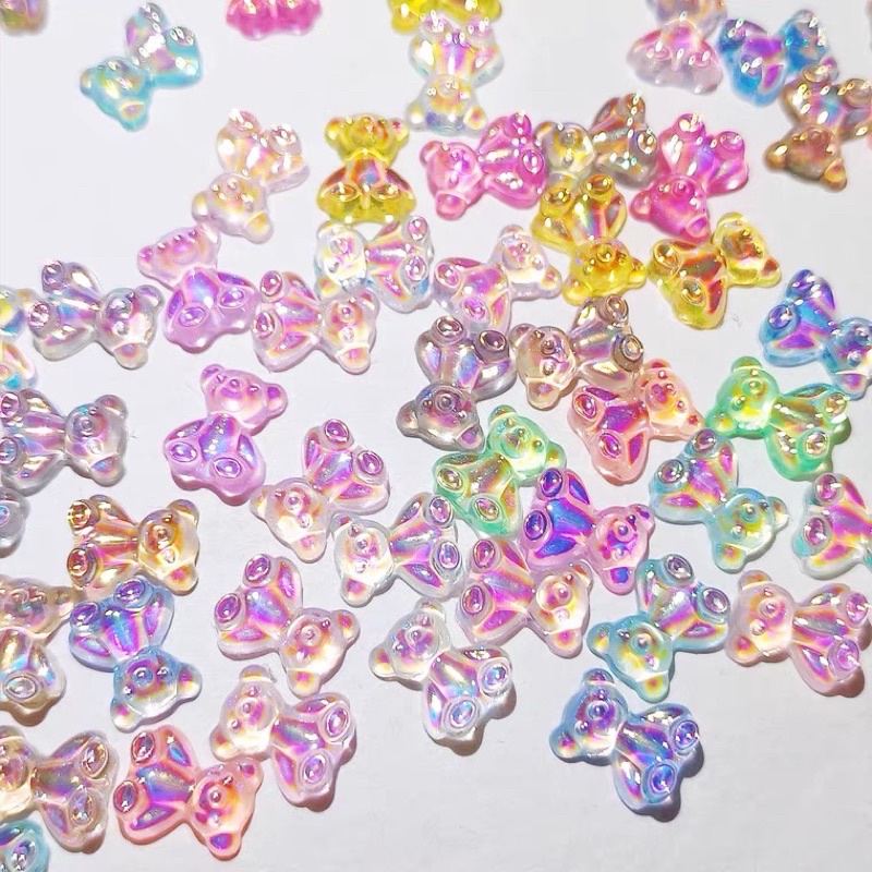 Charm gấu nhựa trang trí móng bán lẻ con - sinailmi