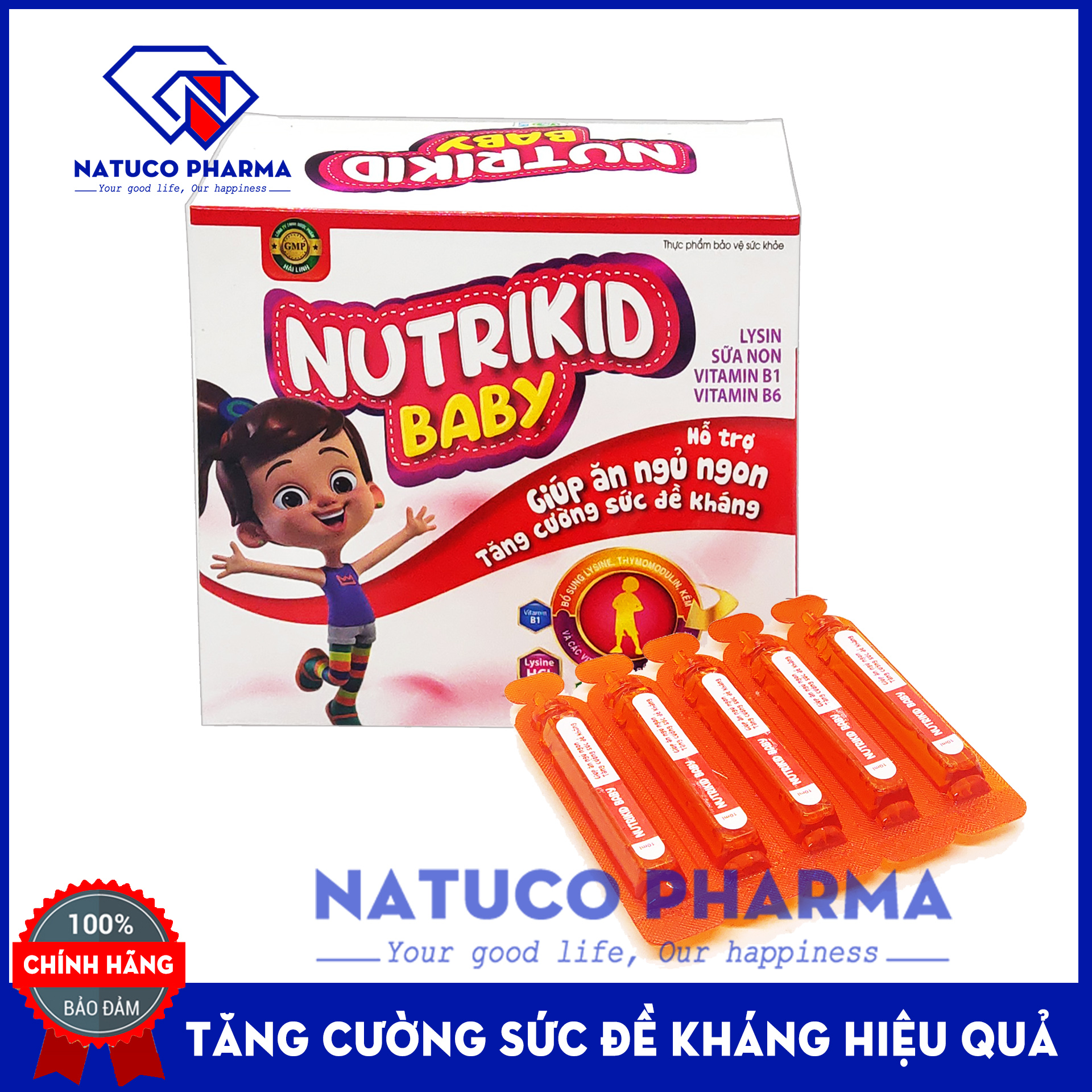 Siro Tăng Sức Đề Kháng Cho Bé - Tăng cường hệ miễn dịch NutriKid Baby