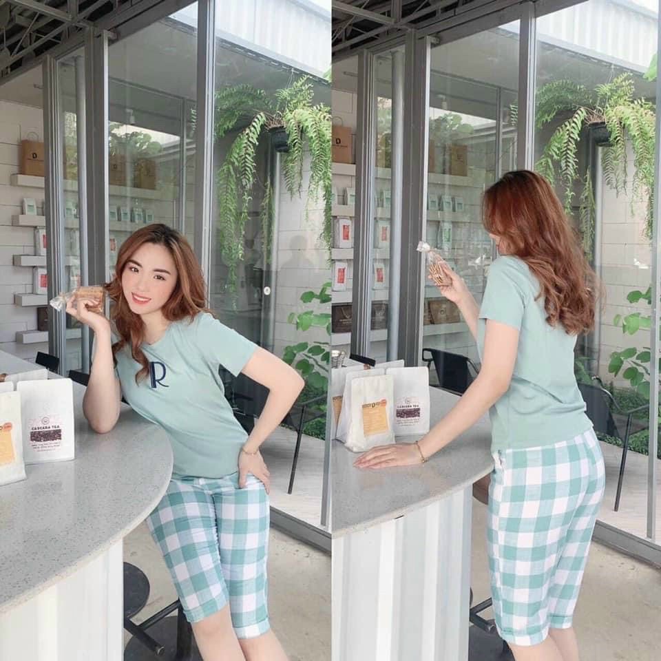 [HCM] bộ đồ thun cotton lửng mặc nhà