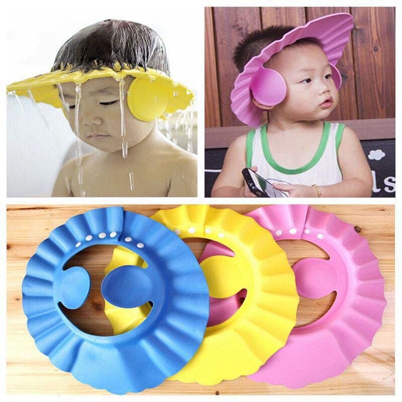 Mũ tắm chắn nước cho bé có bịt tai