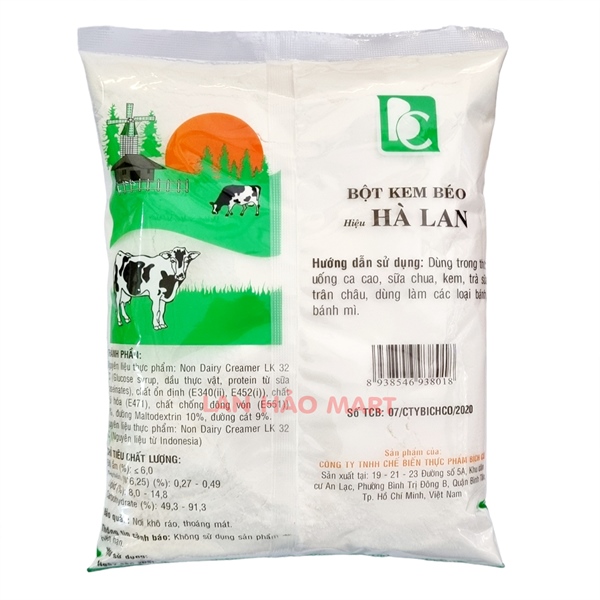 BỘT KEM BÉO HÀ LAN BỘT SỮA HÀ LAN GÓI 500G