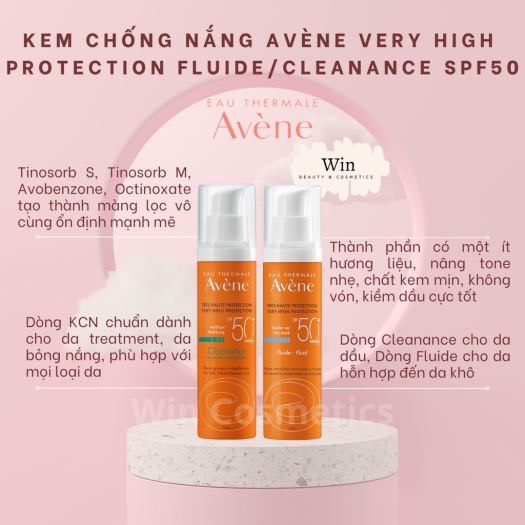 Kem chống nắng Avene Cleanance SPF 50+