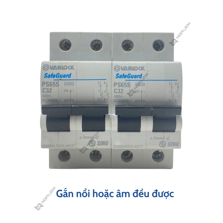 CB 2 Tép SINO (10A, 16A, 20A, 25A, 32A, 40A, 63A) PS45N - 2 Cực