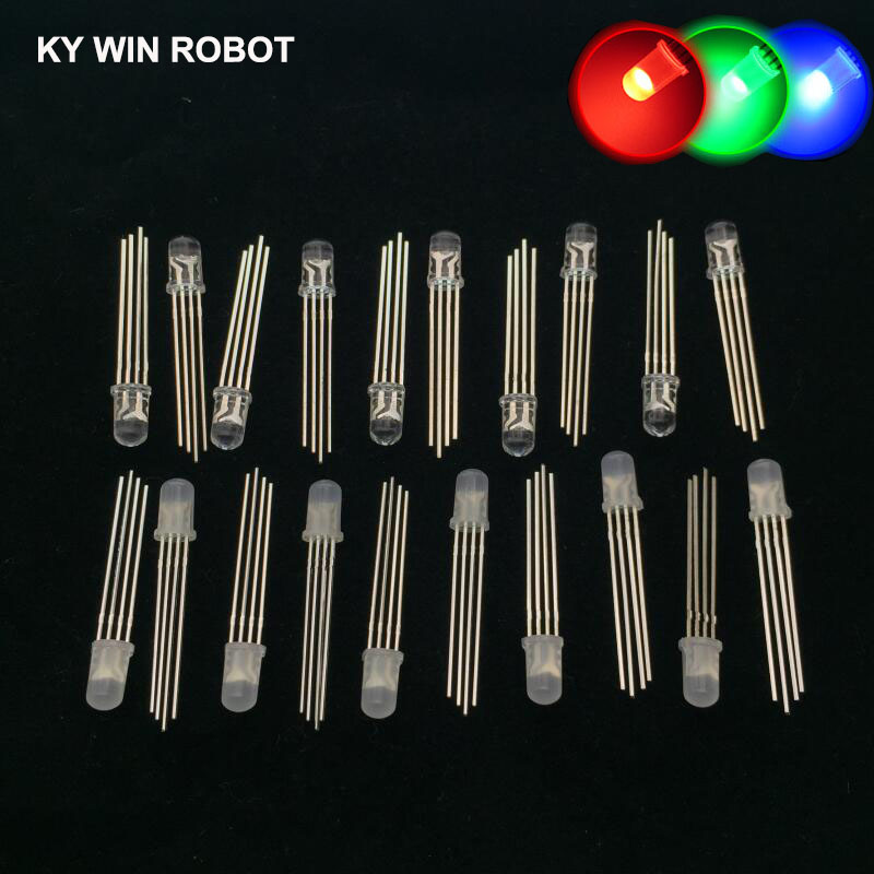 【InnovateWorld】10pcs 5mm RGB LED Diode 4pins Common Anode/Cathode Tri ...