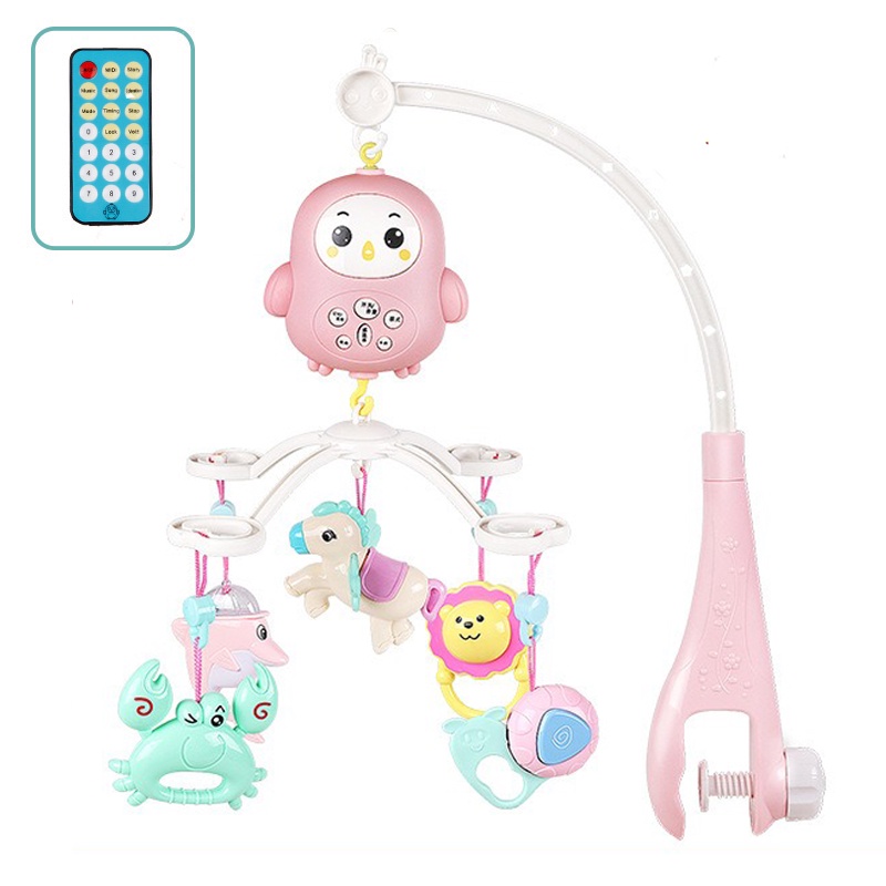 Đồ chơi lục lạc âm nhạc treo nôi/giường ngủ di động có nhạc cho bé