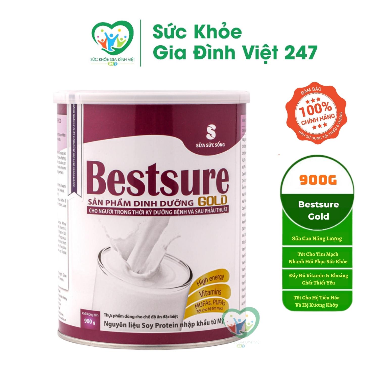 Sữa bestsure gold 900g - sữa dinh dưỡng dành cho người dưỡng bệnh và sau phẫu thuật